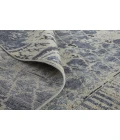 Feizy Palomar Luxe Hand-Knot Abstract Area Rug, Denim Blue, 7x9in x 9x9in