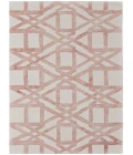 Feizy Lorrain Mid-Century Modern Geometric, Ivory/Pink/Tan, 9'-6" x 13'-6" Area Rug