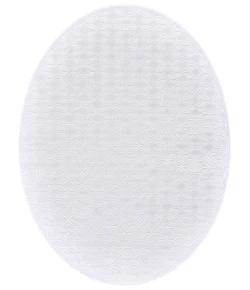 Feizy Saphir Mira WHITE/WHITE 6803494F 7 ft. 6 in. X 7 ft. 6 in. Round Rug