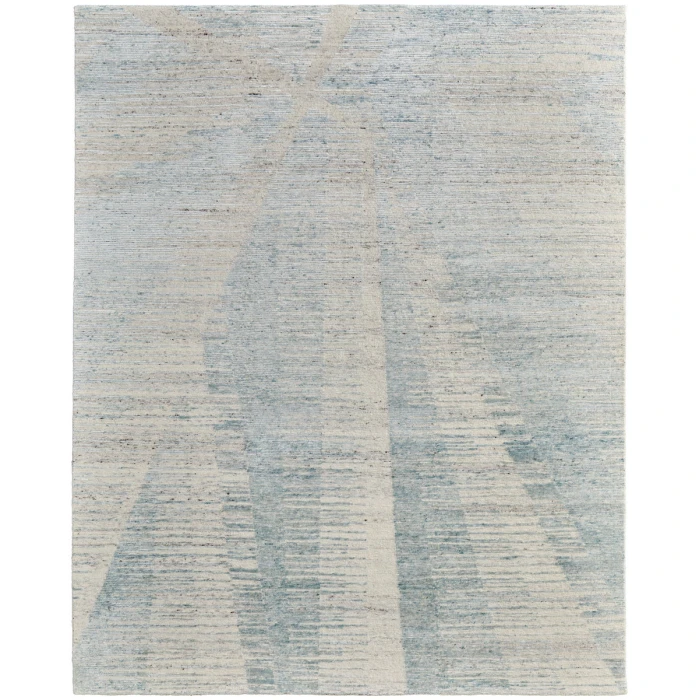 Feizy Brighton Casual Abstract, Blue/Ivory/Silver, 4' x 6' Accent Rug