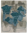 Feizy Anya Industrial Abstract, Blue/Gray/Ivory, 12' x 15' Area Rug