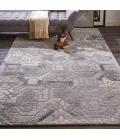 Feizy Asher Industrial Distressed, Gray/Ivory/Taupe, 9' x 12' Area Rug