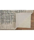 Feizy Maddox Modern Tufted Architectural Rug, Light Taupe/Graphite Gray, 5ft x 8ft