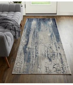 Feizy Indio 39H2F BLUE/BEIGE Area Rug 2 ft. 10 in. X 7 ft. 10 in. Runner