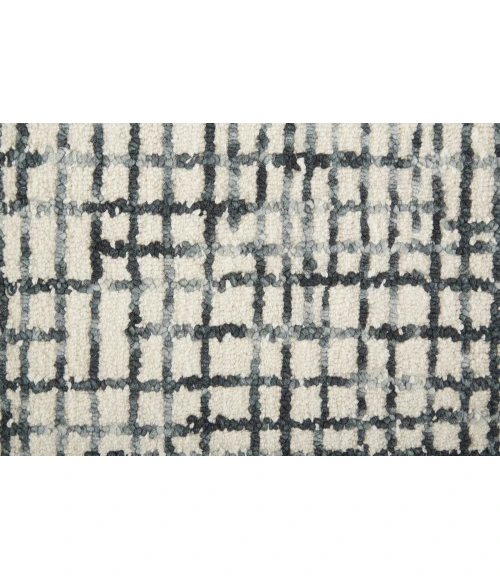 Feizy Maddox Modern Tufted Architectural Rug, Ivory/Graphite Gray, 3ft-6in x 5ft-6in