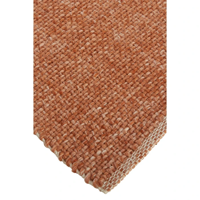 Feizy Naples Space Dyed In/Outdoor Flatweave, Rust Orange, 8ft x 10ft Area Rug