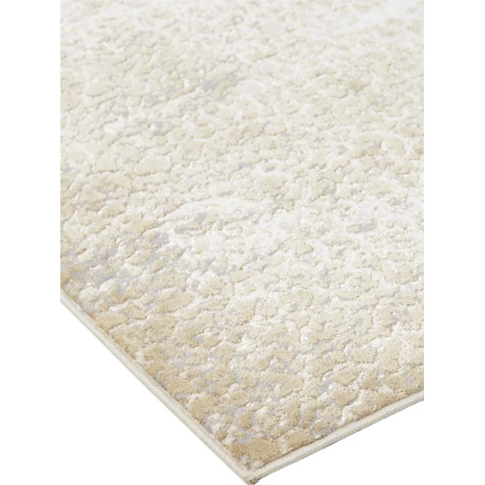 Feizy Aura Industrial Abstract, Ivory/Gray/Gold, 8' x 10' Area Rug