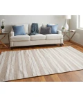 Feizy Duprine Casual Stripes, Black/White/Ivory, 10' x 14' Area Rug