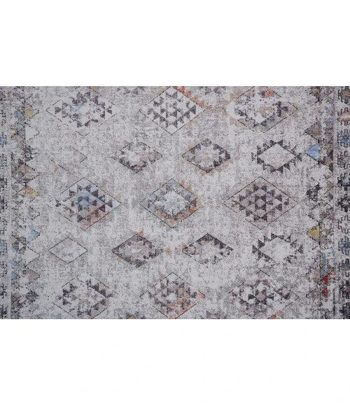 Feizy Armant Bohemian & Eclectic Moroccan, Gray/Taupe/Blue, 9'-5" x 12'-5" Area Rug