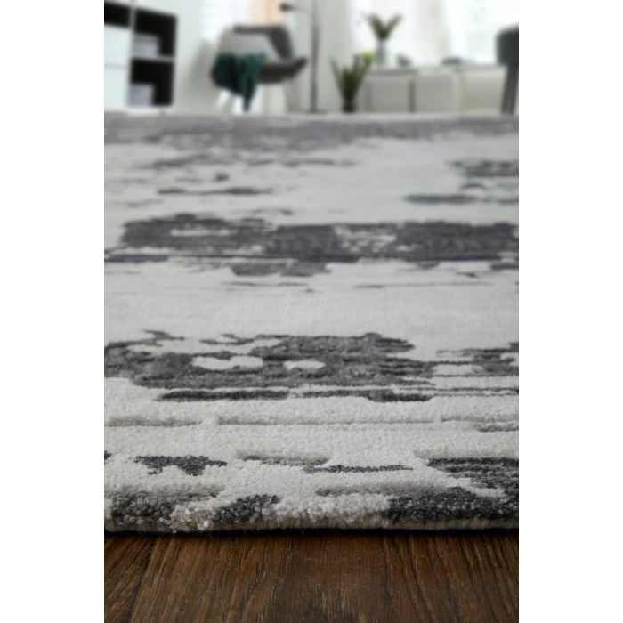 Feizy Zarah Bohemian & Eclectic Abstract, Ivory/Gray/Blue, 8' x 10' Area Rug