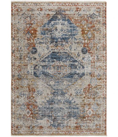 Feizy Kaia Oriental Blue/Red Rug, 12' x 15' Area Rug