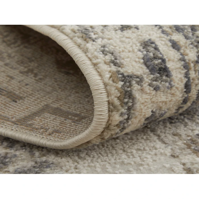 Feizy Kano Classic Distressed, Ivory/Taupe/Gray, 7'-10" x 11' Area Rug