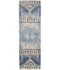 Feizy Palomar Luxe Hand Knot Abstract Area Rug, Denim Blue, 2x6in x 8ft