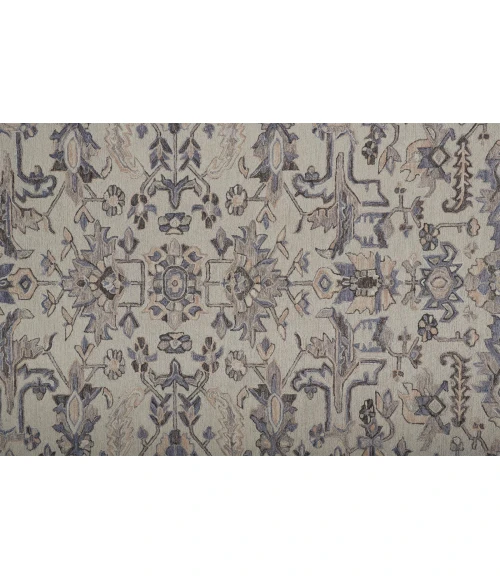 Feizy Fallon Rustic Farmhouse Rug, Light Gray/Cornflower Blue, 5ft x 8ft