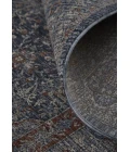 Feizy Marquette Rustic Persian Farmhouse Rug, Denim Blue/Rust, 4ft x 5ft-3in Accent Rug