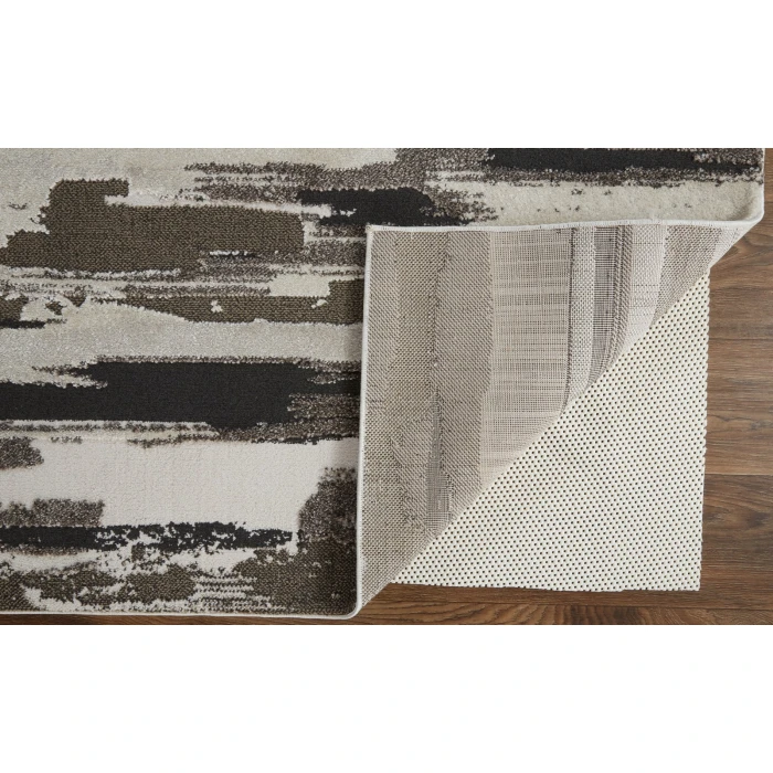 Feizy Vancouver Contemporary Streak/Painterly Rug, Brown/Ivory, 2'-10" X 7'-10" Area Rug