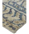 Feizy Palomar Luxe Hand-Knot Abstract Accent Rug, Denim Blue/Beige/Sand, 2ft x 3ft