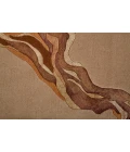 Feizy Serrano Industrial Abstract, Tan/Orange, 5' x 8' Area Rug