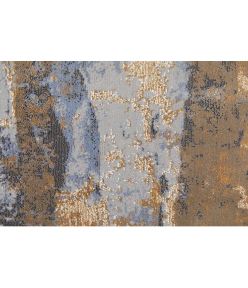 Feizy Clio Casual Abstract, Brown/Blue/Ivory, 3'-10" x 6' Accent Rug