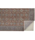 Feizy Marquette Rustic Persian Farmhouse Rug, Rust/Aegean Blue, 5ft x 7ft-2in Area Rug