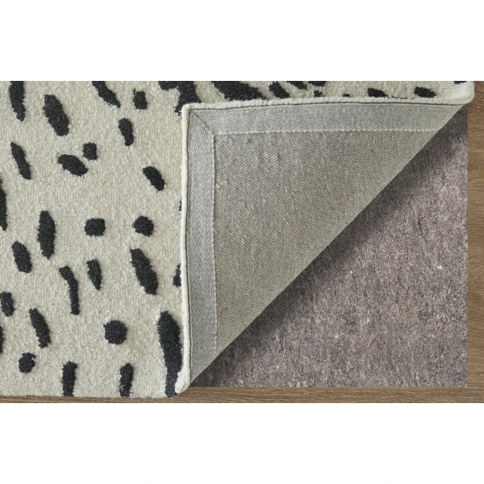 Feizy Winston Ivory/Black WNS8B06F 5ft. x 8ft. Rect. Rug