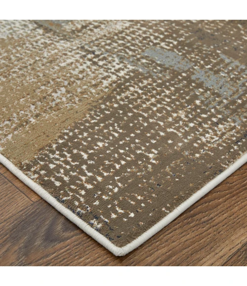 Feizy Clio Industrial Abstract, Ivory/Gray/Brown, 7'-9" x 10' Area Rug