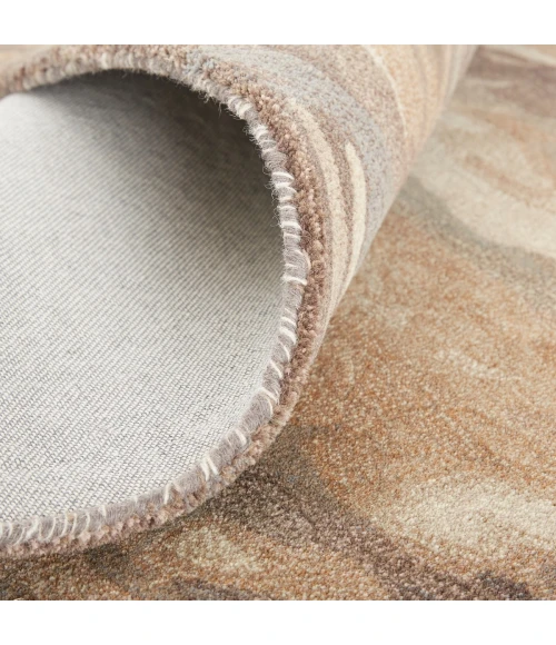 Feizy Amira Contemporary Watercolor Rug, Biscuit Tan/Morel Brown, 5ft x 8ft Area Rug