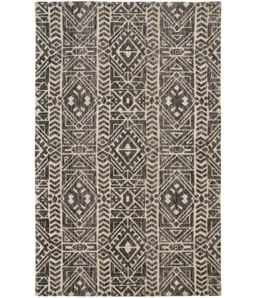 Feizy Colton Cabin & Lodge Southwestern, Gray/Black/Ivory, 9'-6" x 13'-6" Area Rug