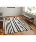 Feizy Maguire Industrial Abstract, Ivory/Black, 10' x 14' Area Rug