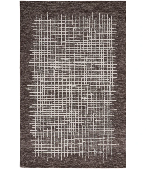 Feizy Maddox Modern Tufted Architectural Rug, Chocolate Brown, 3ft-6in x 5ft-6in