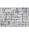 Feizy Maddox Modern Tufted Architectural Area Rug, Ivory/Navy Blue, 5ft x 8ft