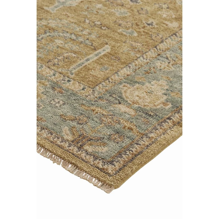 Feizy Carrington Vintage Oriental, Gold/Blue/Gray, 3'-6" x 5'-6" Accent Rug