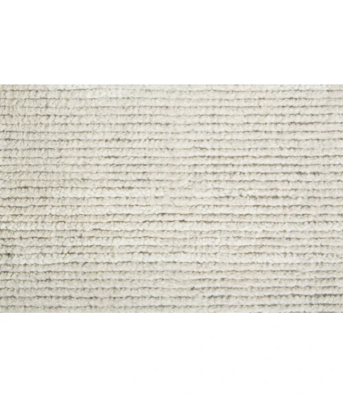 Feizy Alford Minimalist Eyelash Wool Rug, Solid Ivory, 7ft-9in x 9ft-9in Area Rug
