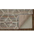 Feizy Mynka Bohemian & Eclectic Diamond, Tan/Taupe/Ivory, 5' x 8' Area Rug