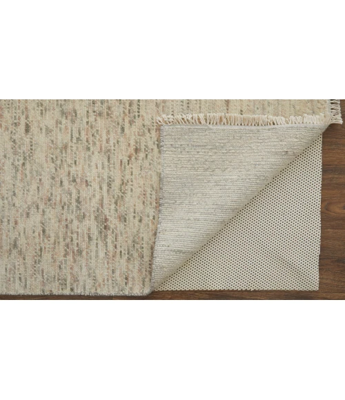 Feizy Branson Casual Solid, Ivory/Pink/Gray, 2' x 3' Accent Rug