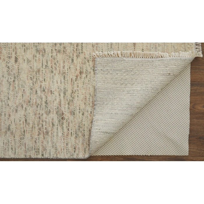 Feizy Branson Casual Solid, Ivory/Pink/Gray, 2' x 3' Accent Rug