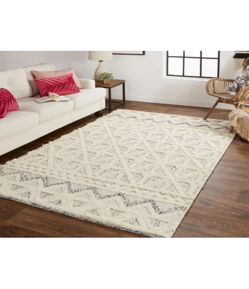 Feizy Anica BLUE/IVORY ANC8007F 6 ft. X 9 ft. Rectangle Rug