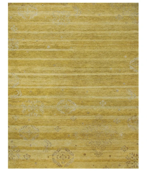 Feizy Qing Casual Stripes, Gold/Yellow, 8'-6" x 11'-6" Area Rug