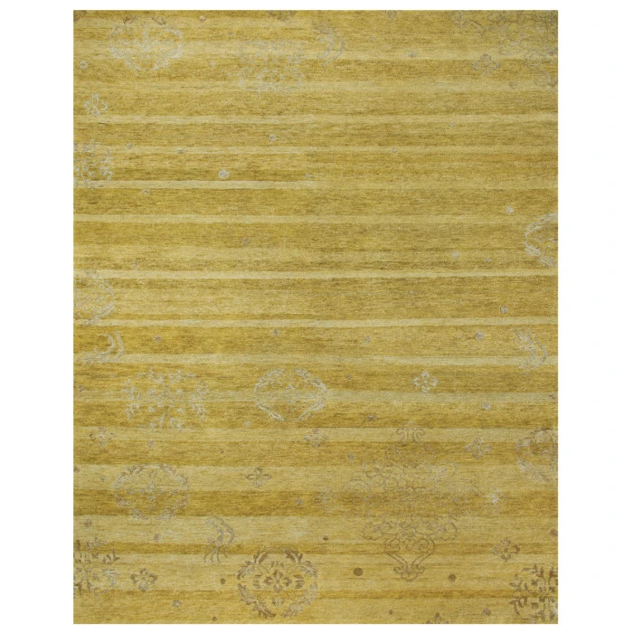 Feizy Qing Casual Stripes, Gold/Yellow, 8'-6" x 11'-6" Area Rug