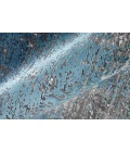Feizy Cadiz Casual Abstract, Blue/Gray/Silver, 3'-1" x 10' Runner