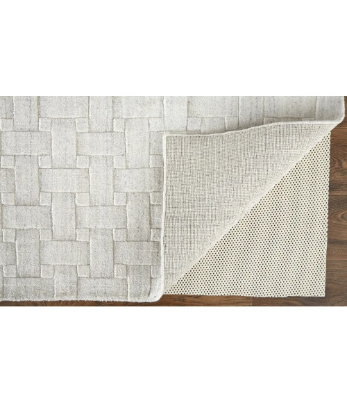 Feizy Redford Minimal Viscose Rug, White, 5' x 8' Area Rug