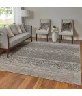 Feizy Macklaine Bohemian & Eclectic Distressed, Ivory/Silver/Black, 12' x 15' Area Rug