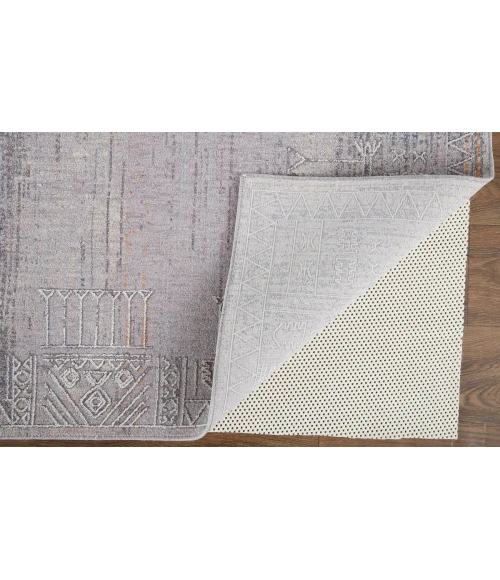 Feizy Francisco Minimal Tribal Rug, Gray/Ivory, 12' x 15' Area Rug