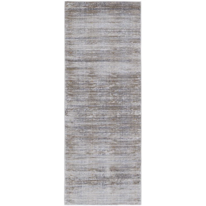 Feizy Laina Rustic Distressed, Taupe/Silver/Tan, 3' x 8' Runner