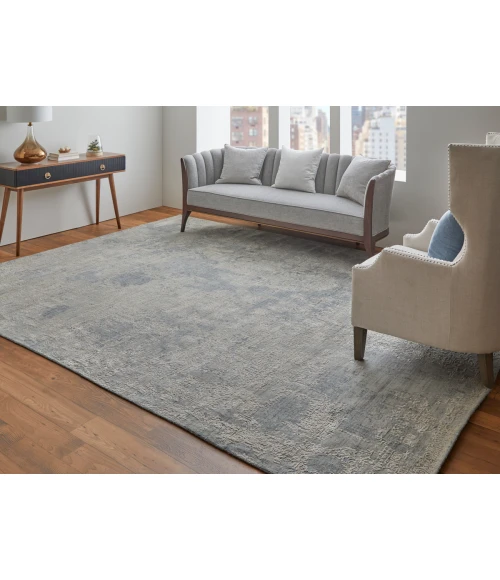 Feizy Eastfield Casual Abstract, Silver/Gray, 2'-6" x 10' Runner