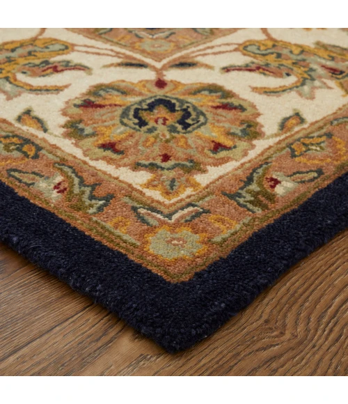 Feizy Wagner Classic Oriental, Blue/Tan/Gold, 5' x 8' Area Rug