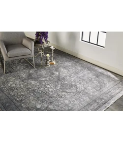 Feizy Sarrant 3967F CHARCOAL Area Rug 9 ft. 6 in. X 12 ft. 7 in. Rectangle
