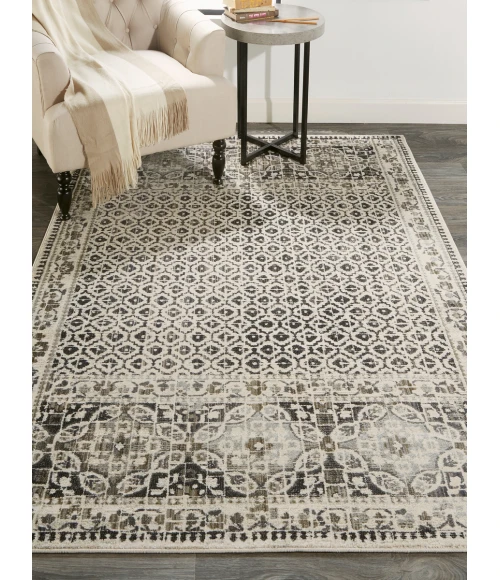 Feizy Kano GRAY/IVORY 8643874F 7 ft. 10 in. X 10 ft. Rectangle Rug