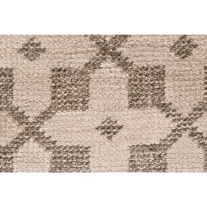 Feizy Parker Mid-Century Modern Diamond, Ivory/Gray, 2'-6" x 10' Runner