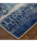 Feizy Indio Industrial Abstract, Ivory/Blue/Black, 2'-10" x 7'-10" Runner